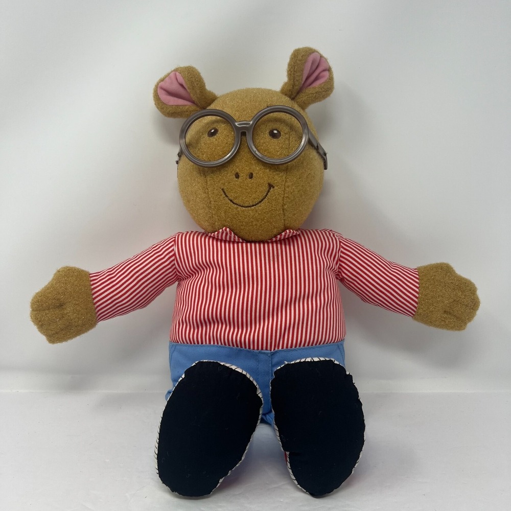 Playskool Vintage Hasbro Arthur 1996 16inch Plush Stuffed Toy w/ back Pocket